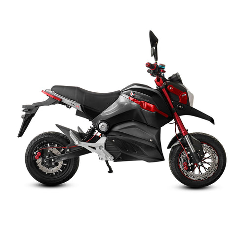 Motocicleta Eléctrica E-Bike ZQ color Negro con Rojo