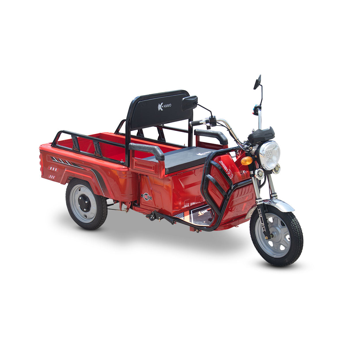 Triciclo de Carga Eléctrico Kiwo, Color Rojo