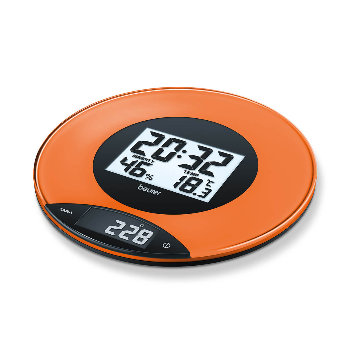 Balanza de cocina digital, teclas censoras, indica fecha y hora, capacidad de 3 kg, función de alarma (1182742052911)