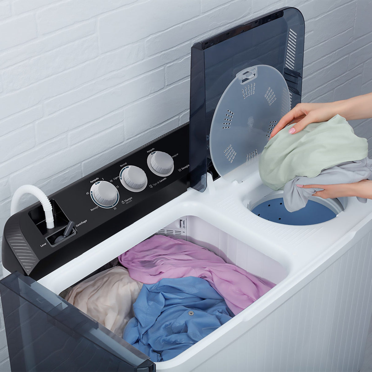 Lavadora Doble Tina Mabe 11 Kilos Carga Superior LMDX1123HBAB0