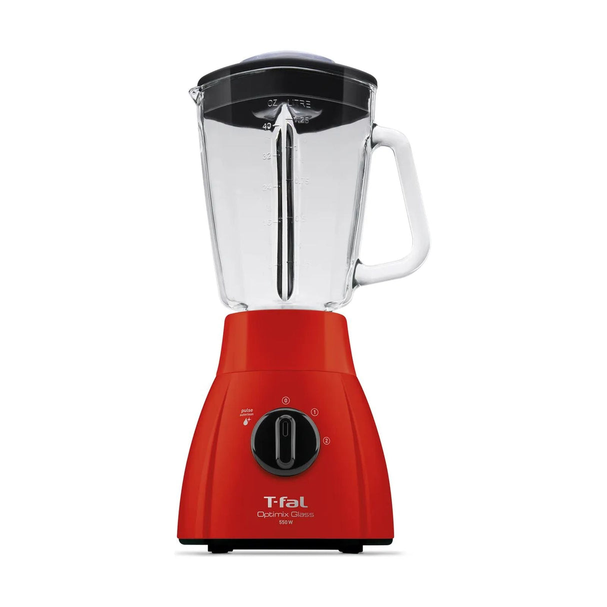 Licuadora T-fal Optimix Glass Vaso de Vidrio 1.25 Litros Roja LN2785X0