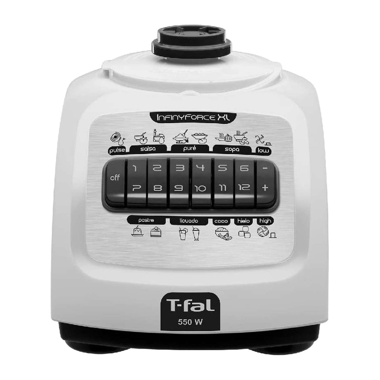 Licuadora T-fal Infinyforce 12 Vaso de Vidrio 1.25 Litros Blanca LN8121MX