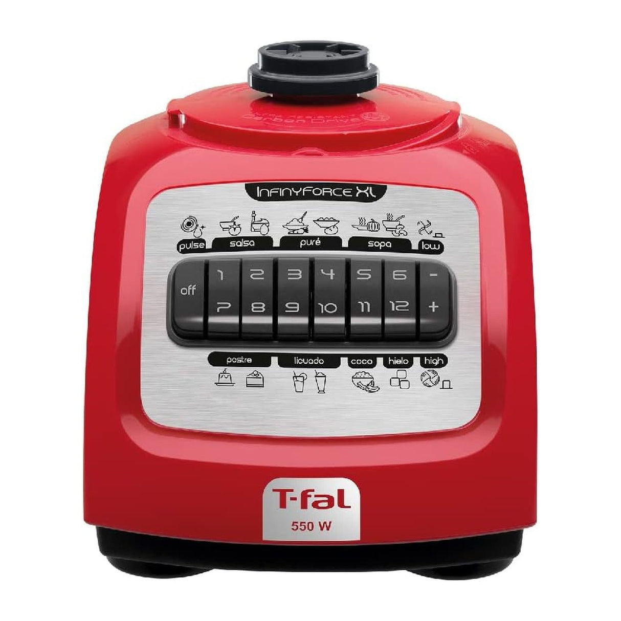 Licuadora T-fal Infinyforce XL Vaso de Vidrio 2.2 Litros Roja LN8121MX