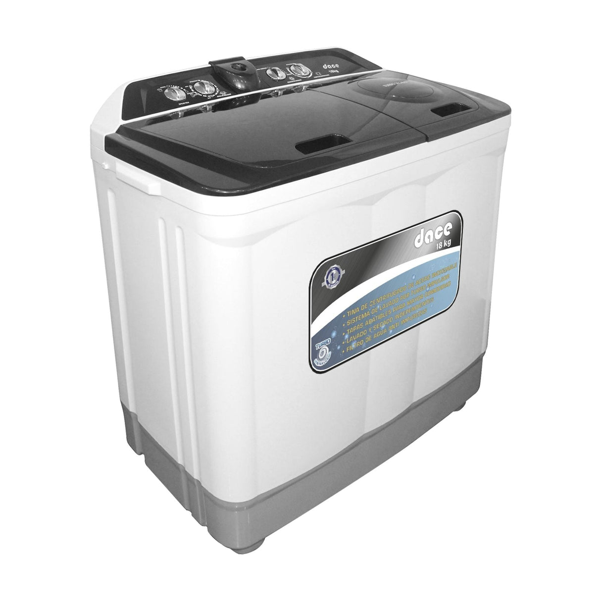 Lavadora Dace 18 Kilos Doble Tina Blanca LS1801S