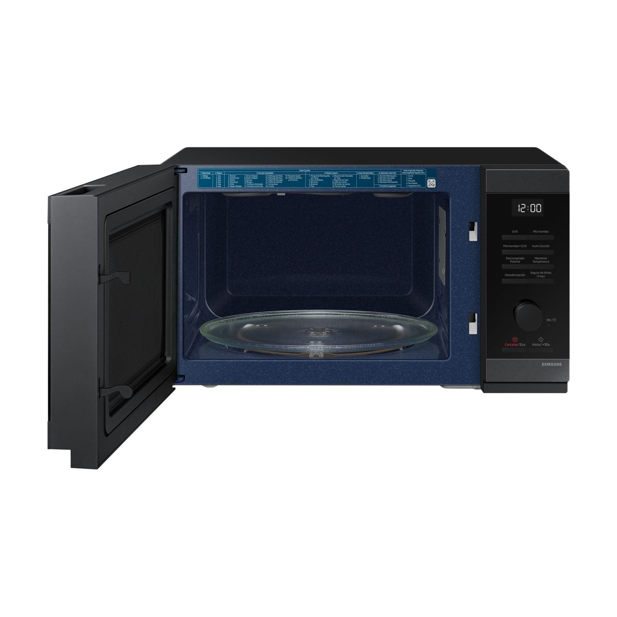 Horno de Microondas Samsung Grill Fry 1.1 Pies Cúbicos Negro MG32DG4524CGA