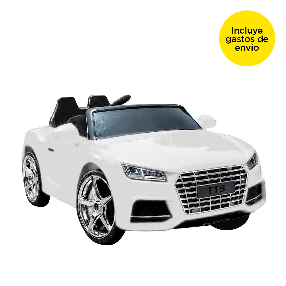 Carrito Eléctrico Deportivo TTS color Blanco para Niños