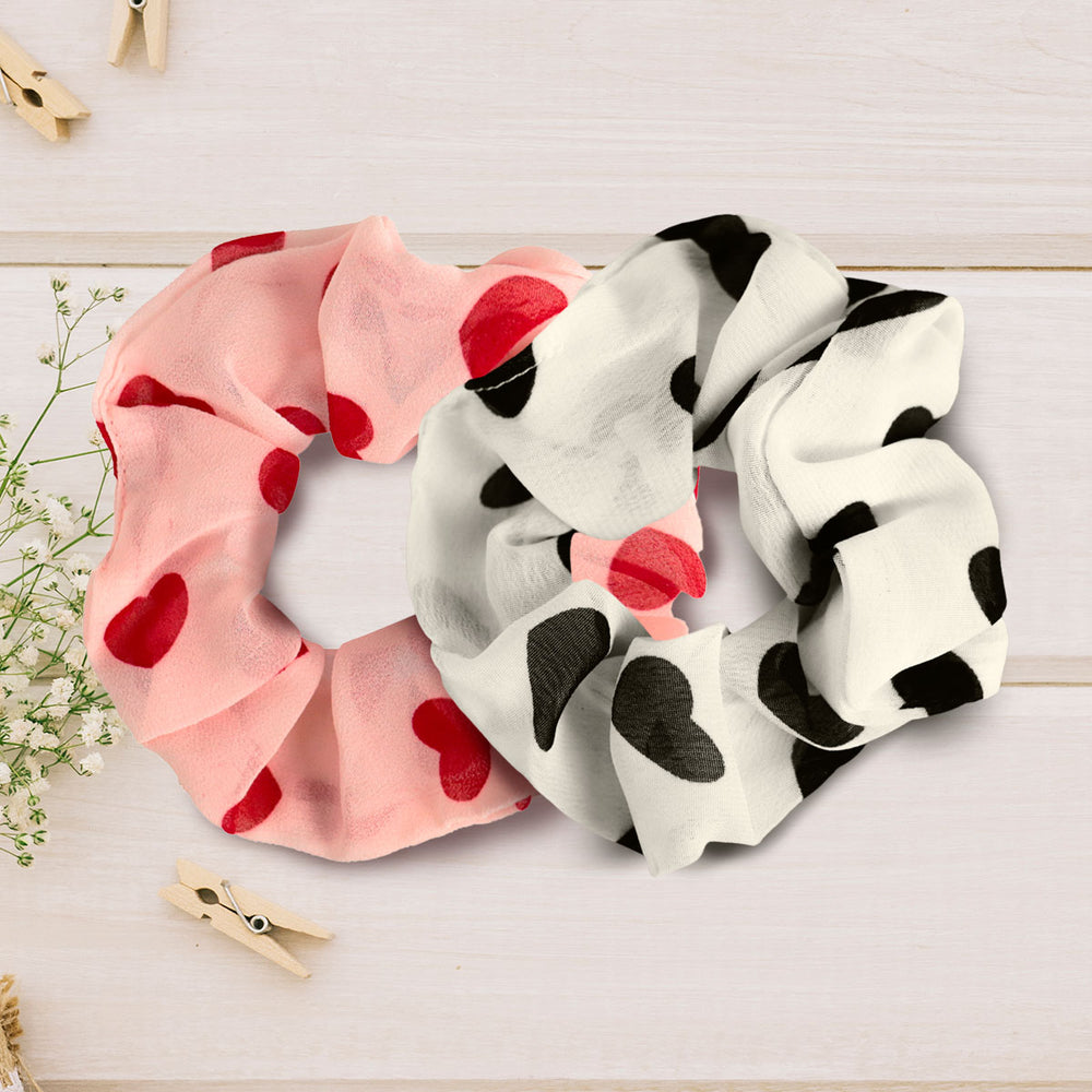 Juego de 2 Donas Scrunchies LOVE