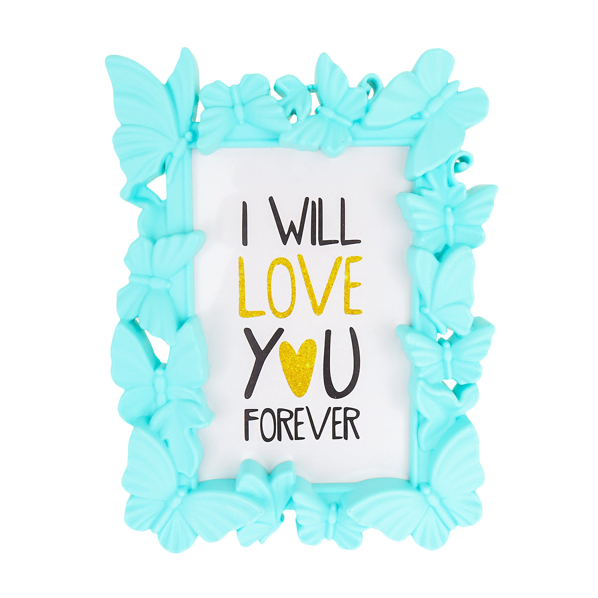 Portarretratos con Diseño de Mariposas color Esmeralda 10x15cm