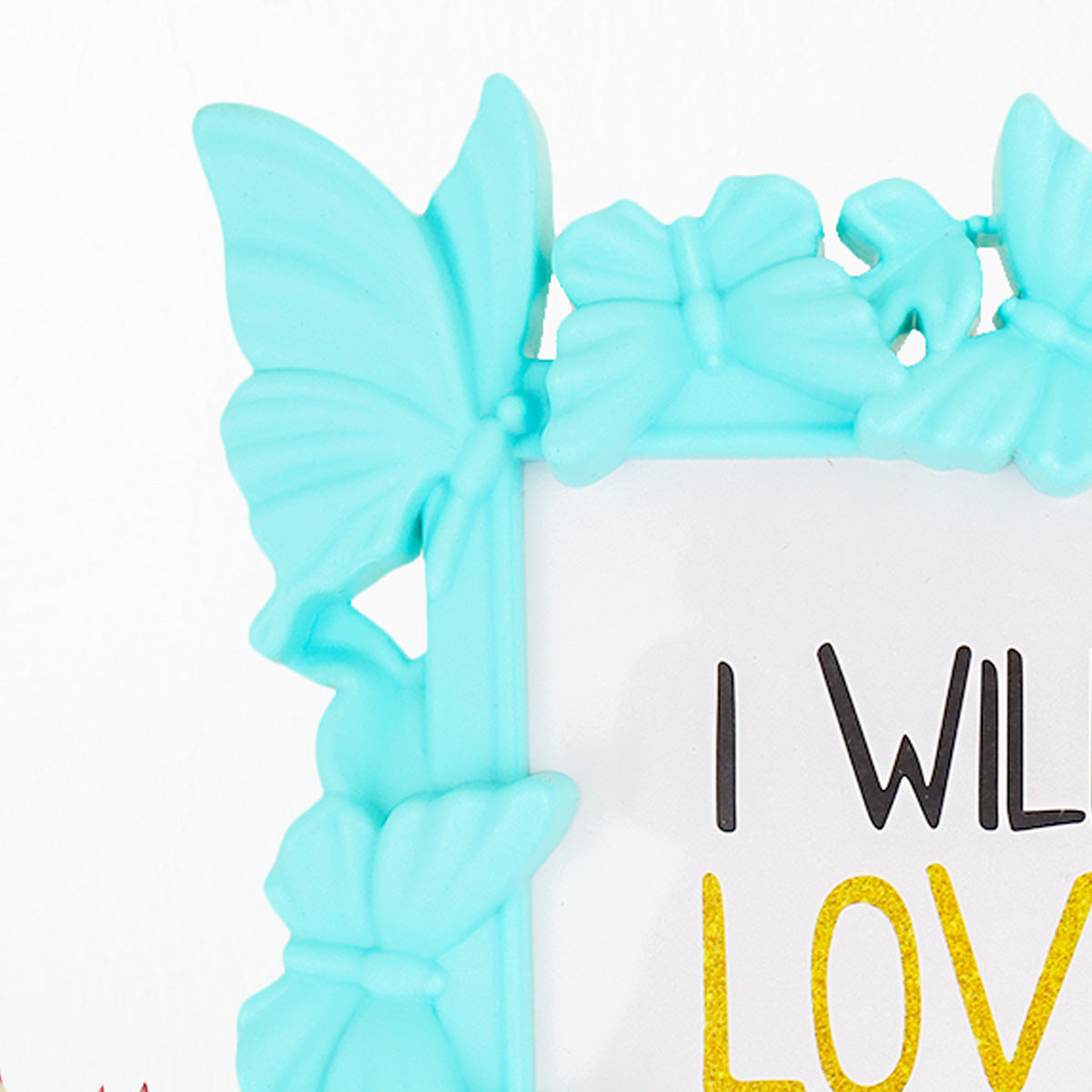 Portarretratos con Diseño de Mariposas color Esmeralda 10x15cm