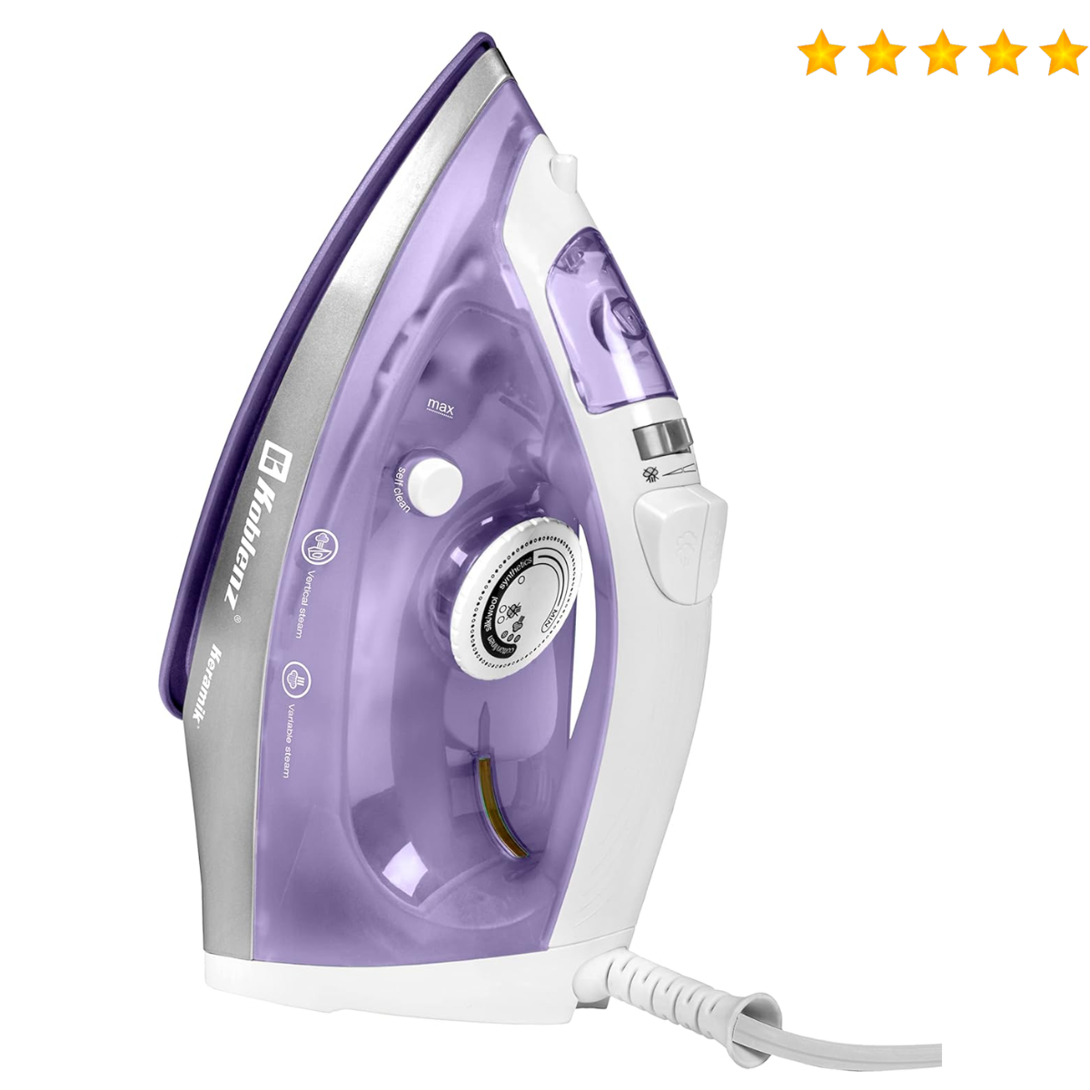 Plancha Koblenz Ultra Keramik PKK-340L Vapor 1200W Lila*