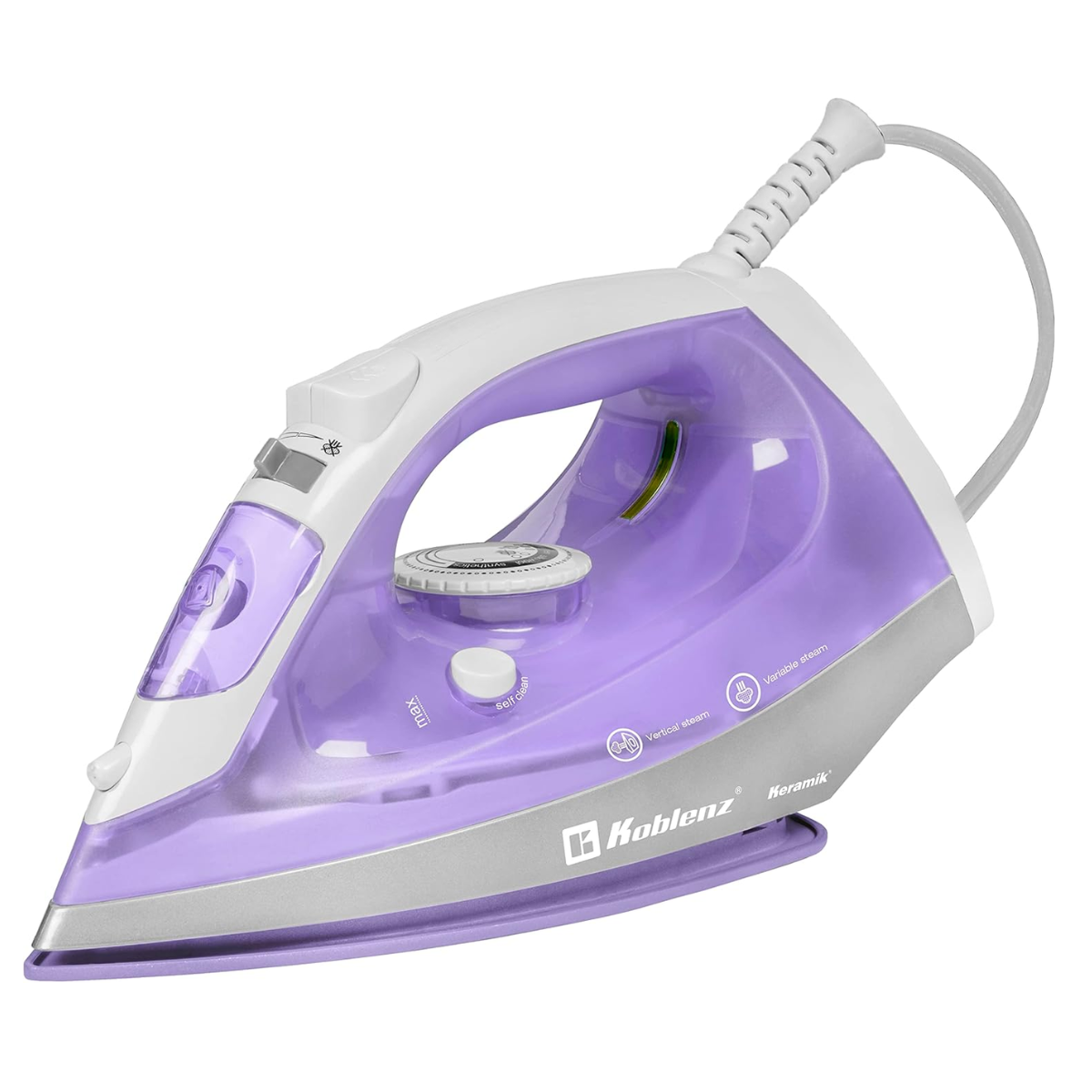 Plancha Koblenz Ultra Keramik PKK-340L Vapor 1200W Lila*