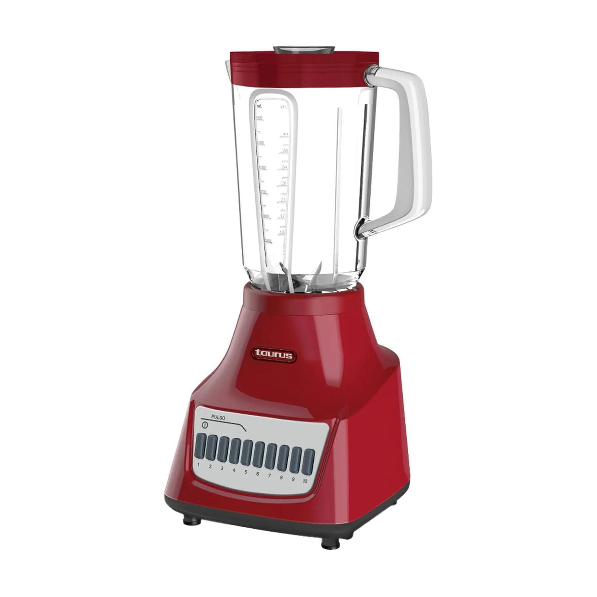 Licuadora Taurus Potenza Rouge Vaso de Vidrio 1.5 Litros Roja