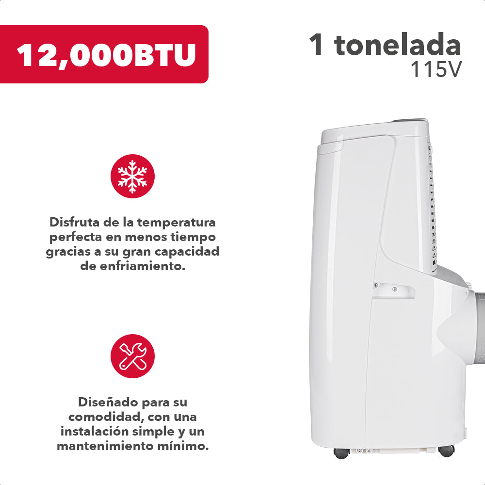 Aire Acondicionado Portatil 12,000BTU 1T 115V