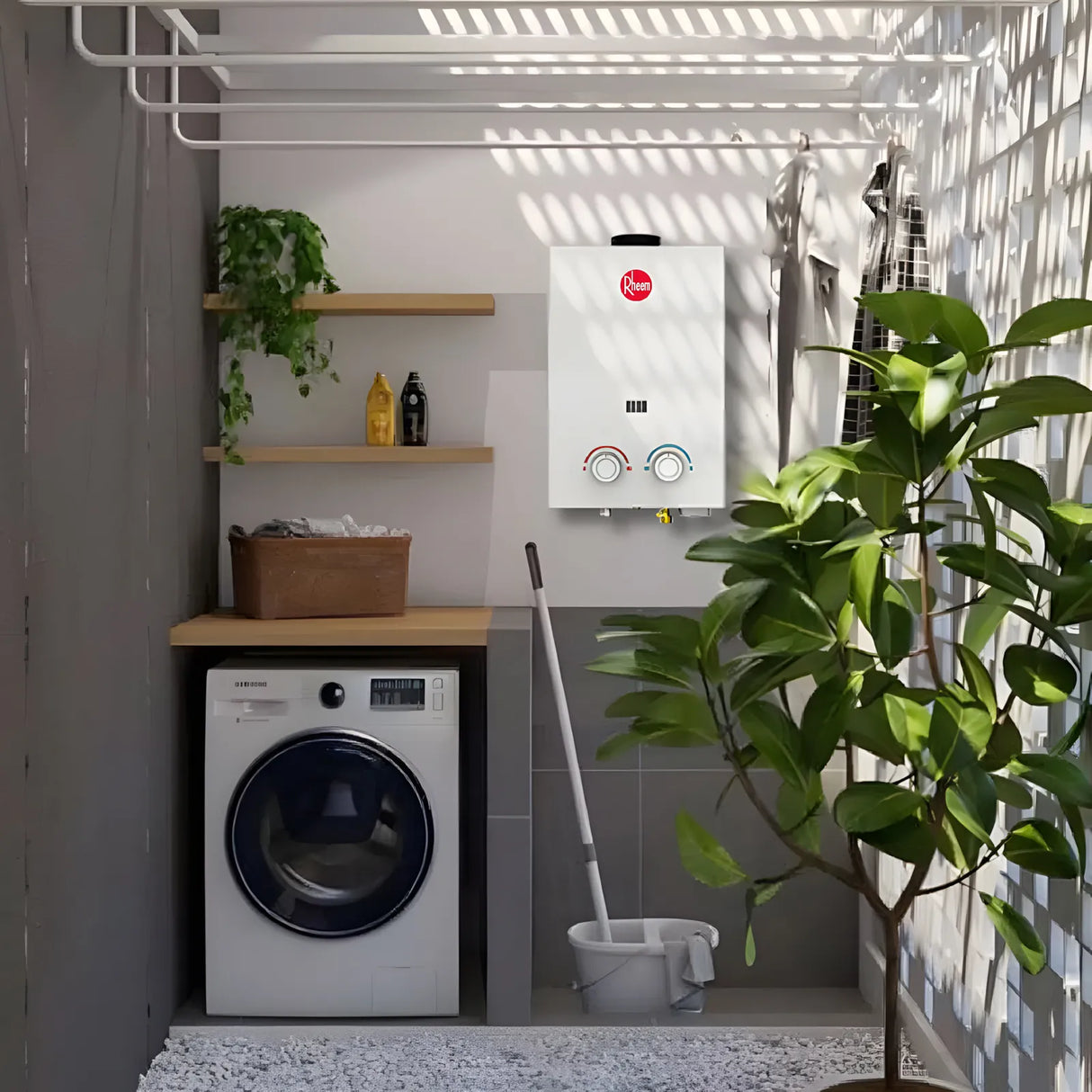 Boiler Calentador de Agua Rheem 1 Servicio Gas LP 6 Litros RHE-CHN06P