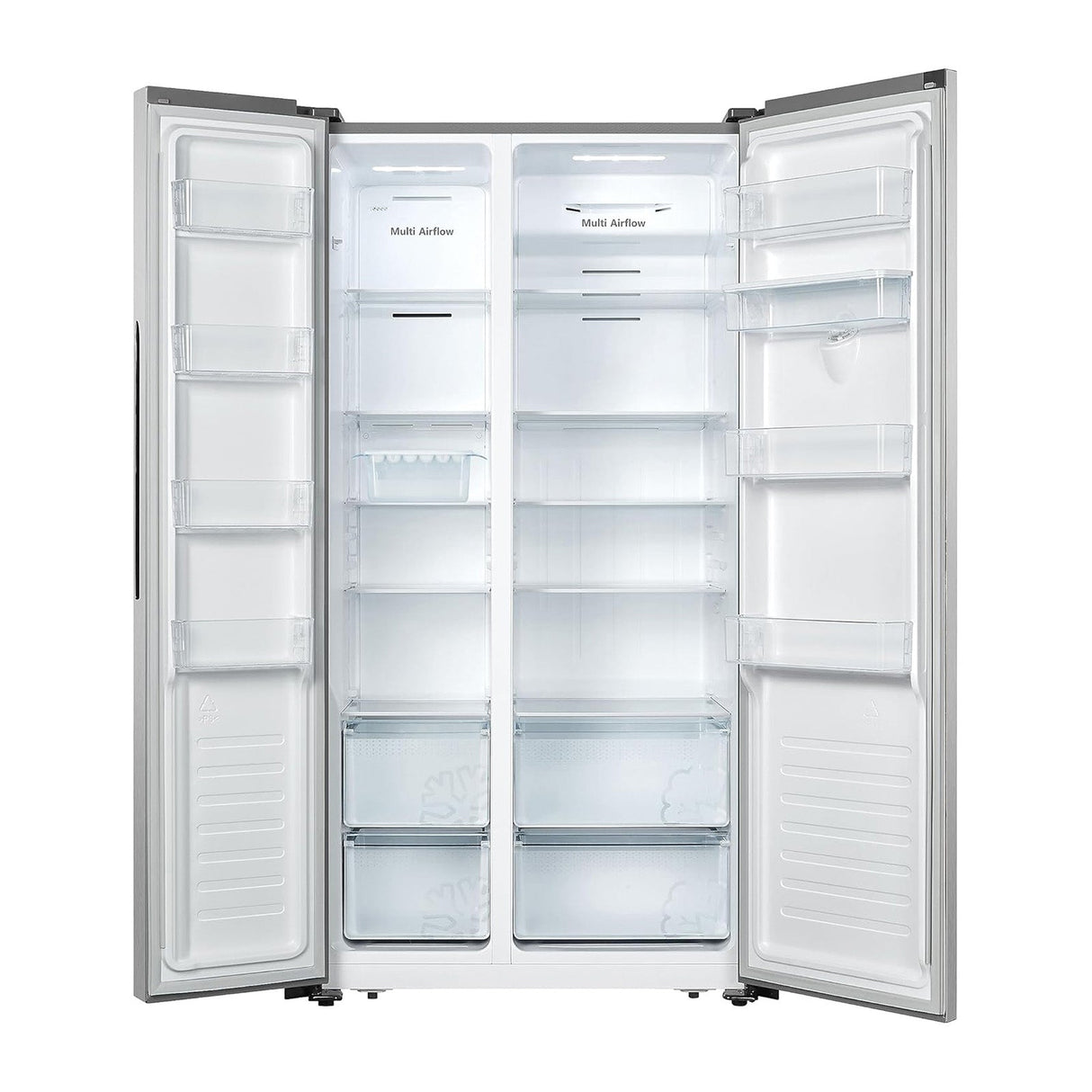 Refrigerador 18 Pies Cúbicos Hisense Side by Side Gris RS19N6WCX