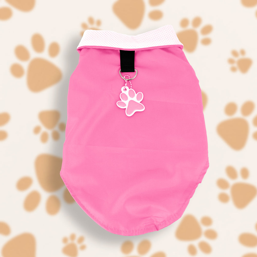Chaleco para Perro con Huellita Colgante color Rosa
