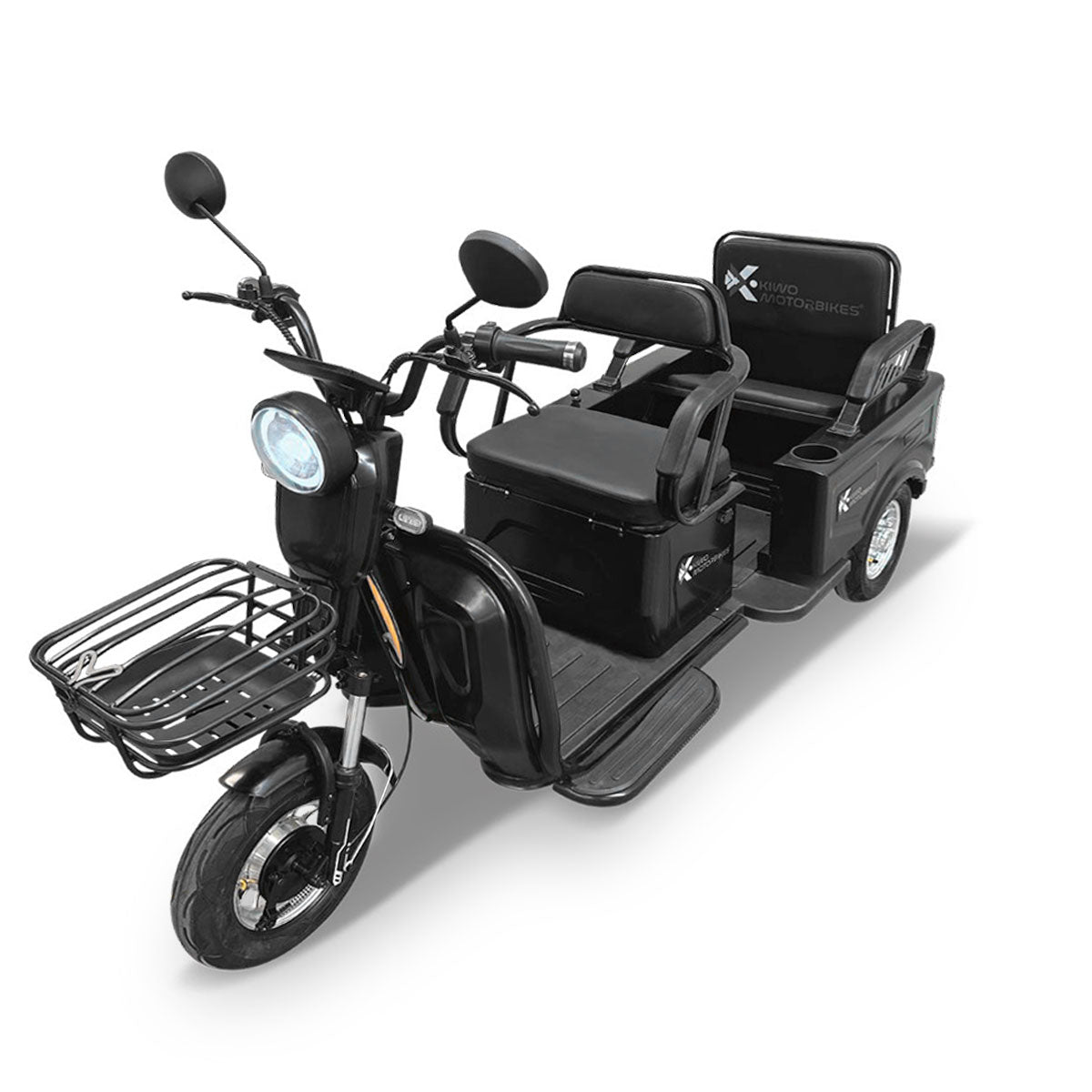 Kiwo, Triciclo Eléctrico para Pasajeros, Modelo BTY003, Color Negro