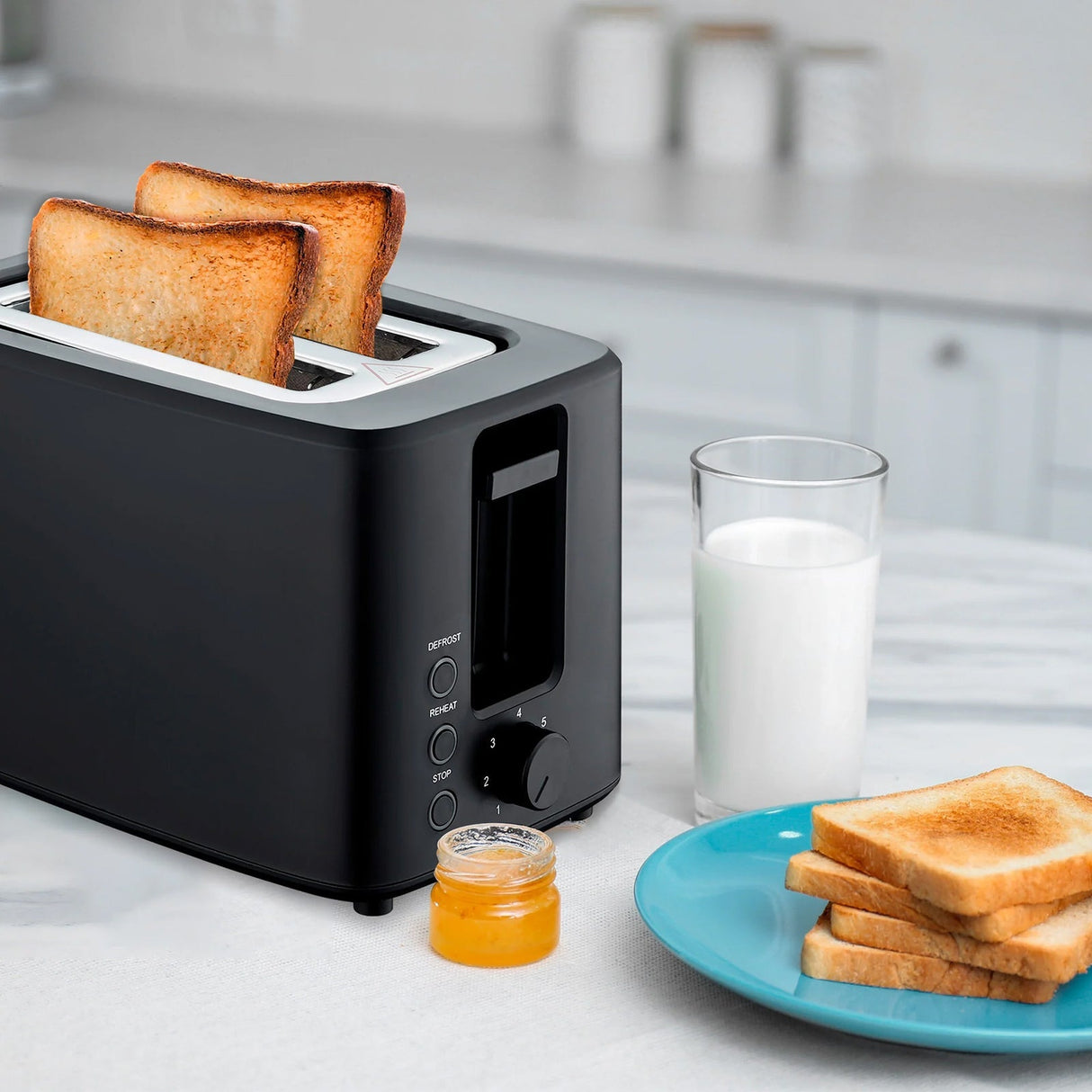 Tostador de Pan MasterChef 2 Rebanadas Negro MK-T-2