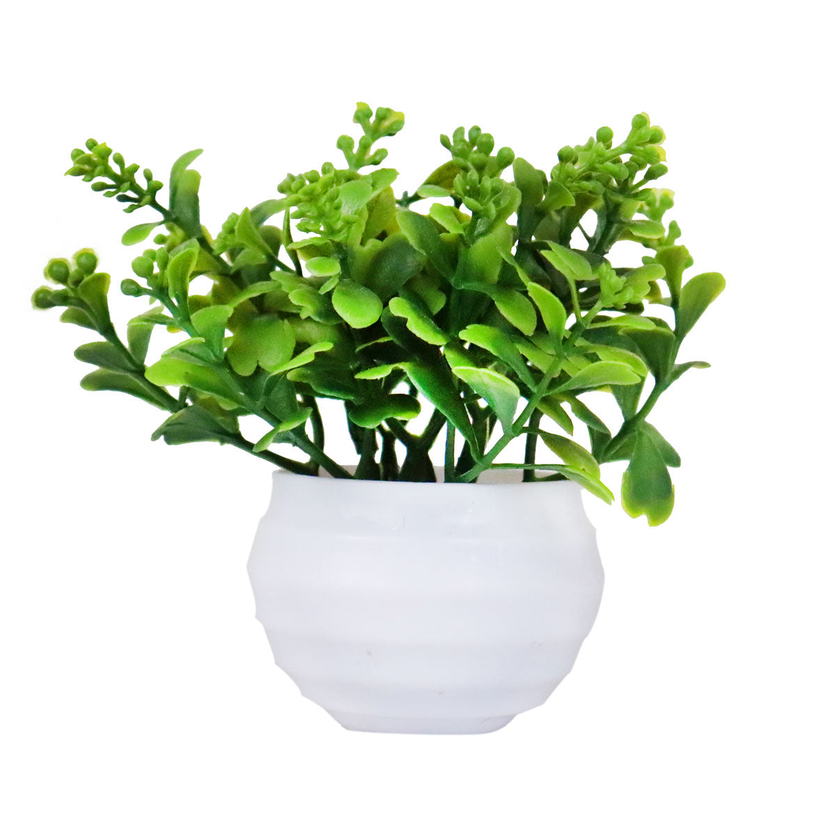 Planta Artificial con Maceta Blanca, 12 cm