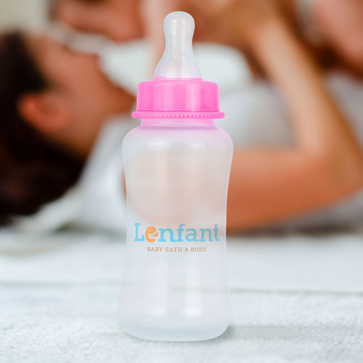 Biberón L'enfant, Color Rosa, 280 ml