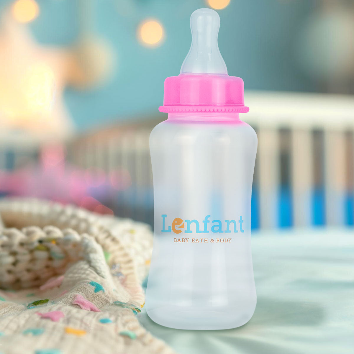 Biberón L'enfant, Color Rosa, 280 ml