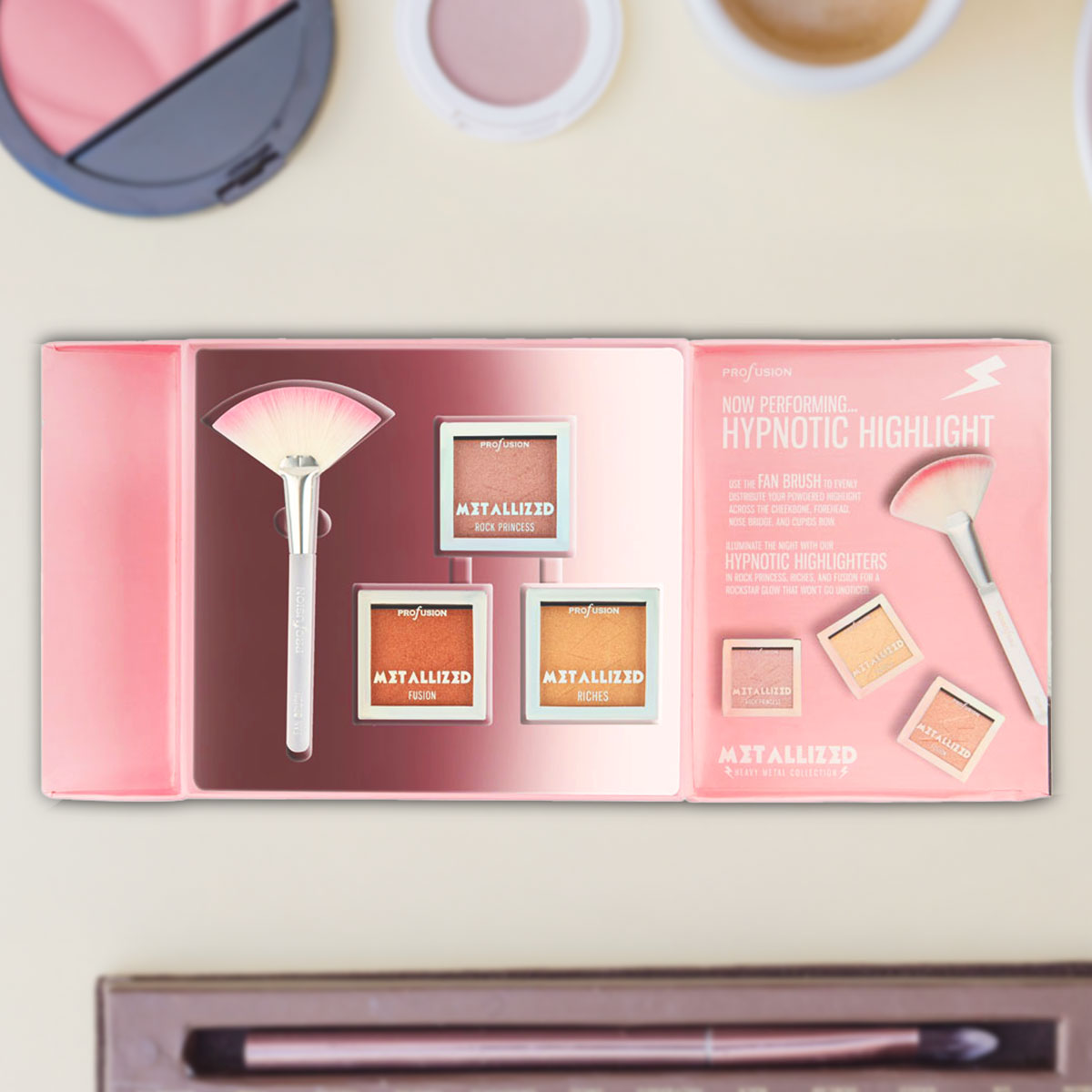 Kit de Iluminadores y Brocha, Profusion