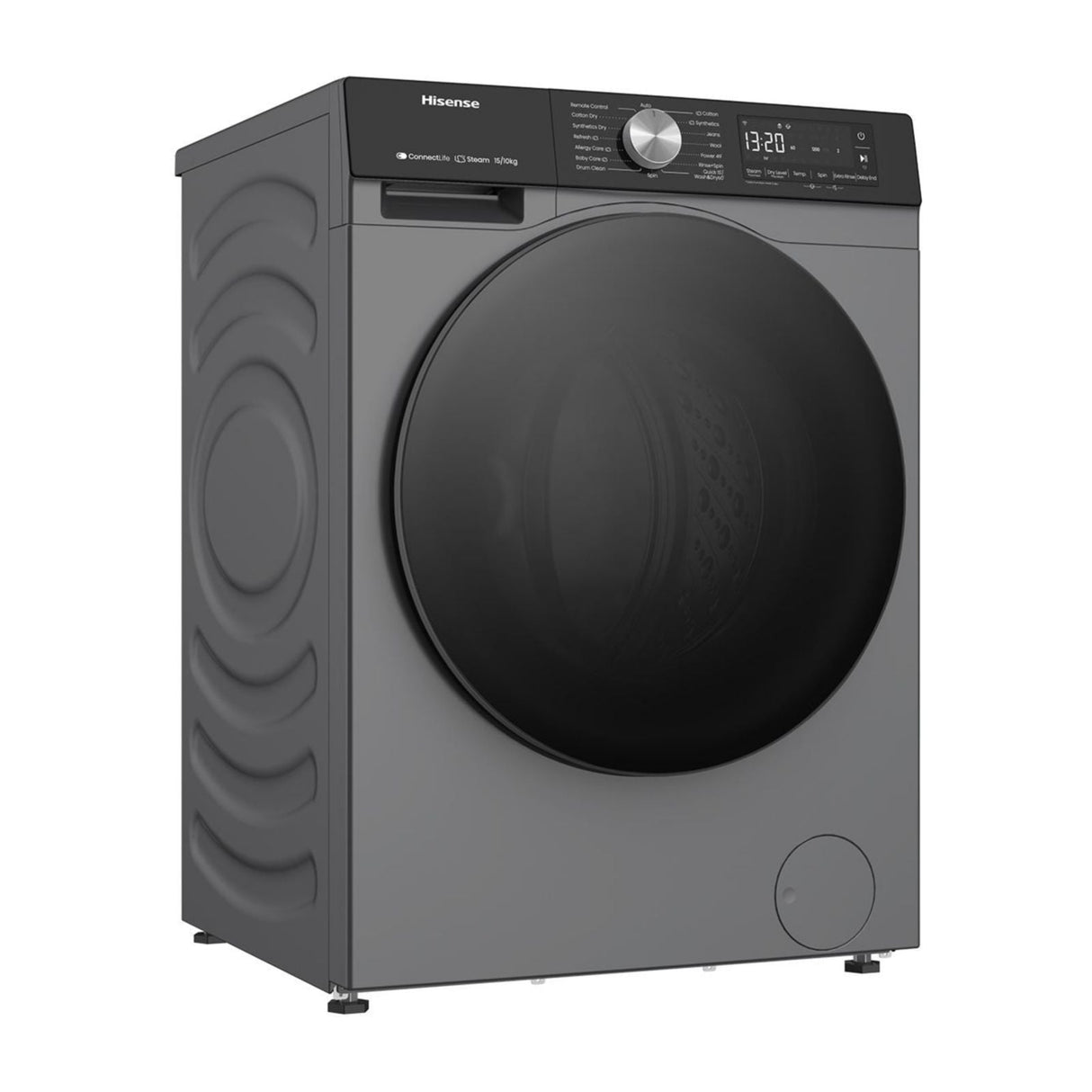 Lavasecadora Inverter Hisense 15 Kilos Carga Frontal Gris WD3S1543BT