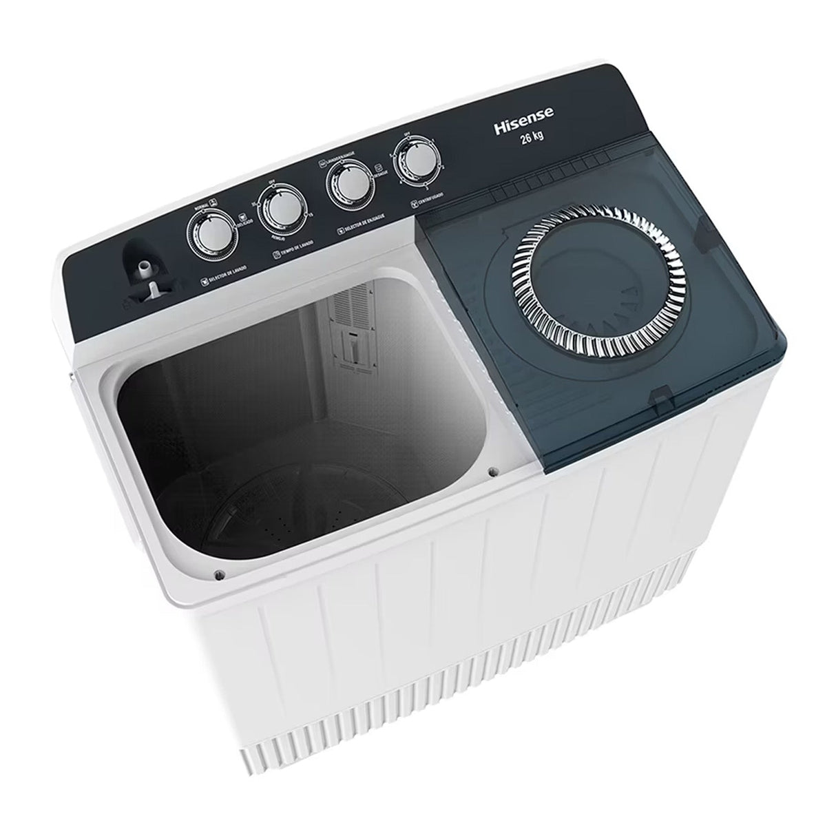 Lavadora Semiautomática Doble Tina 26 Kilos Hisense WSA2601PX