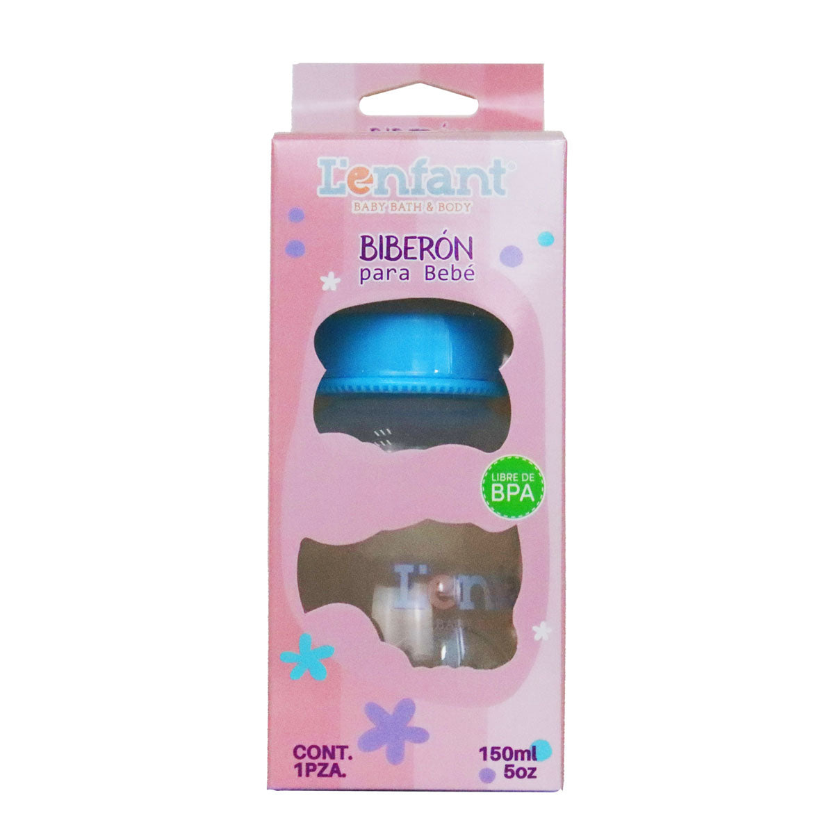 Biberón L'enfant, Color Azul, 150 ml