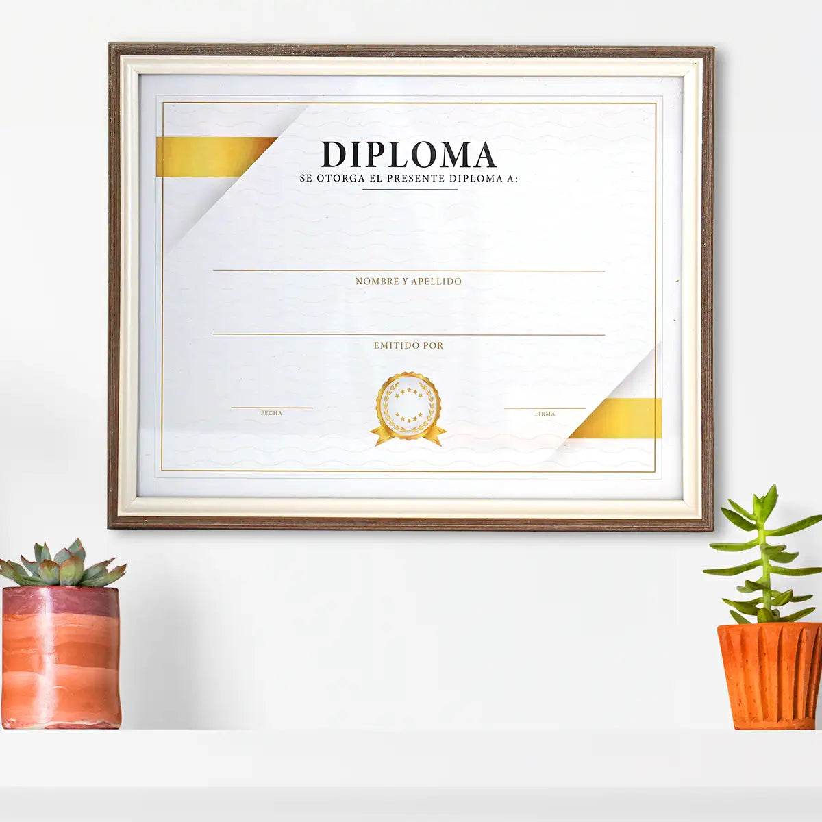 Porta Documento, Color Beige y Gris