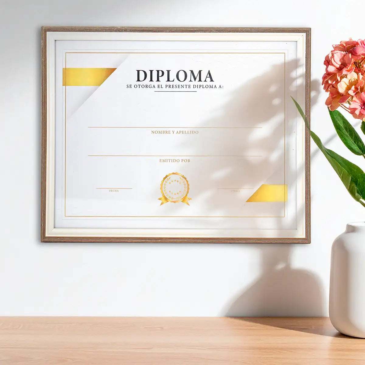 Porta Documento, Color Beige y Gris