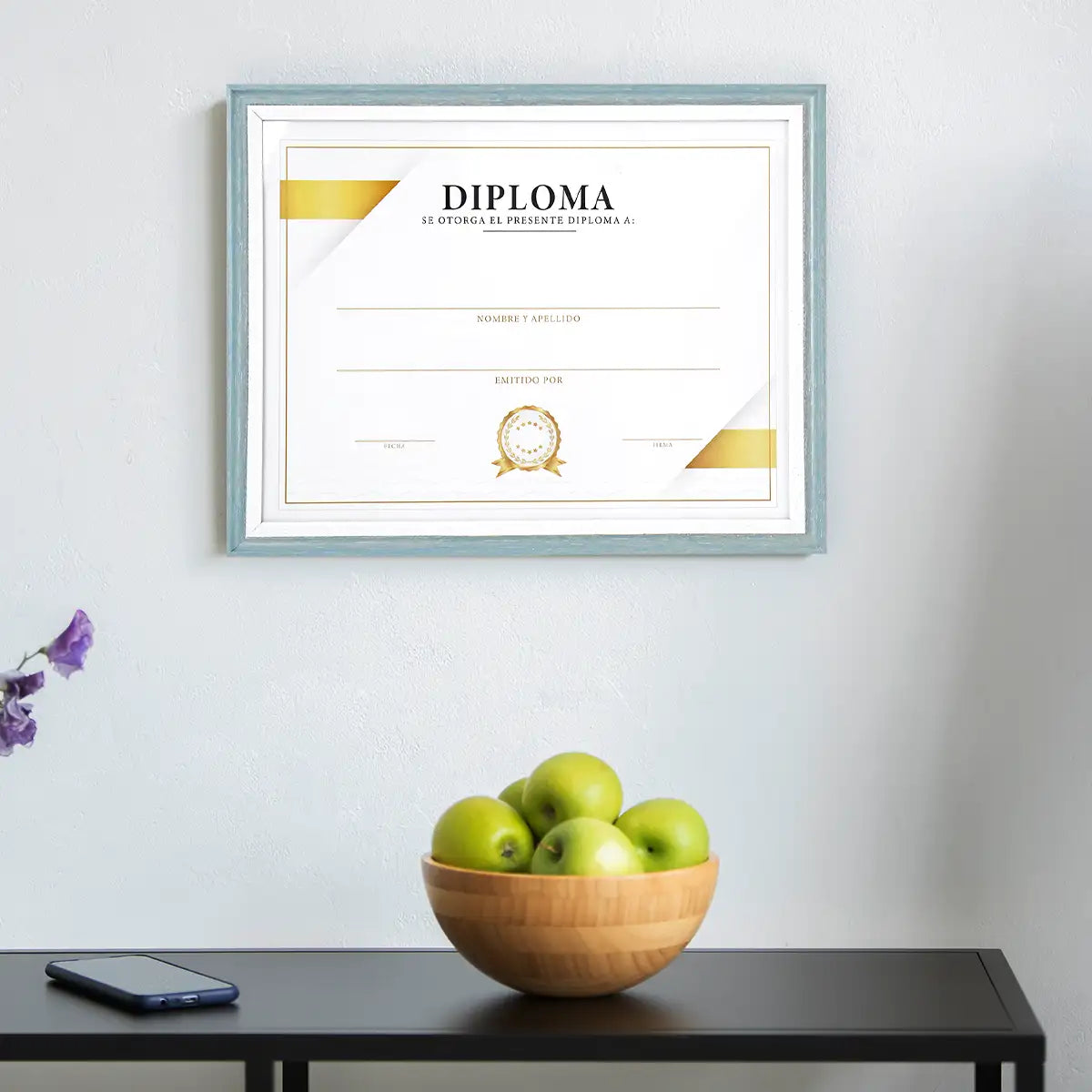 Porta Documento, Marco Color Menta