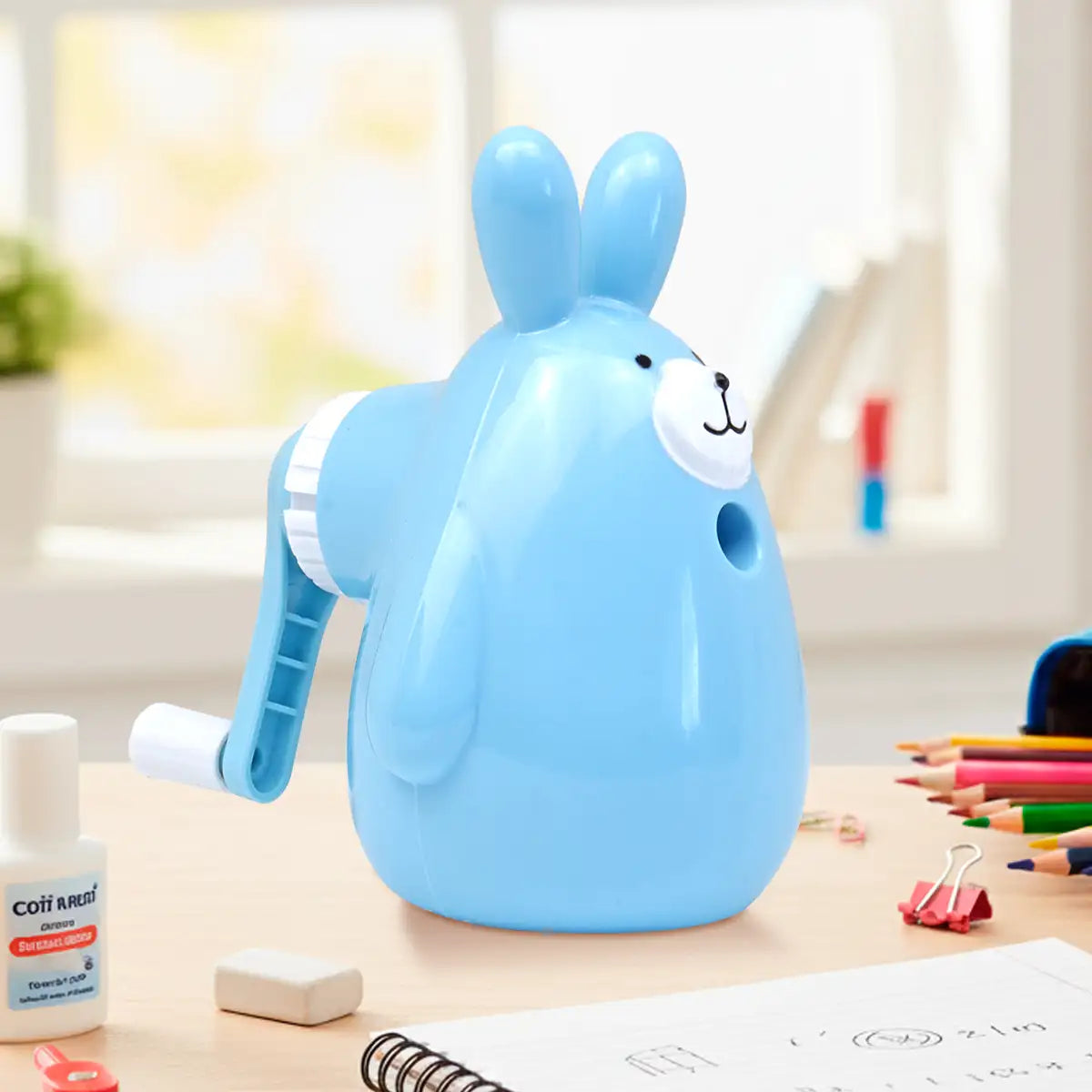 Sacapuntas en Forma de Conejo, Color Azul