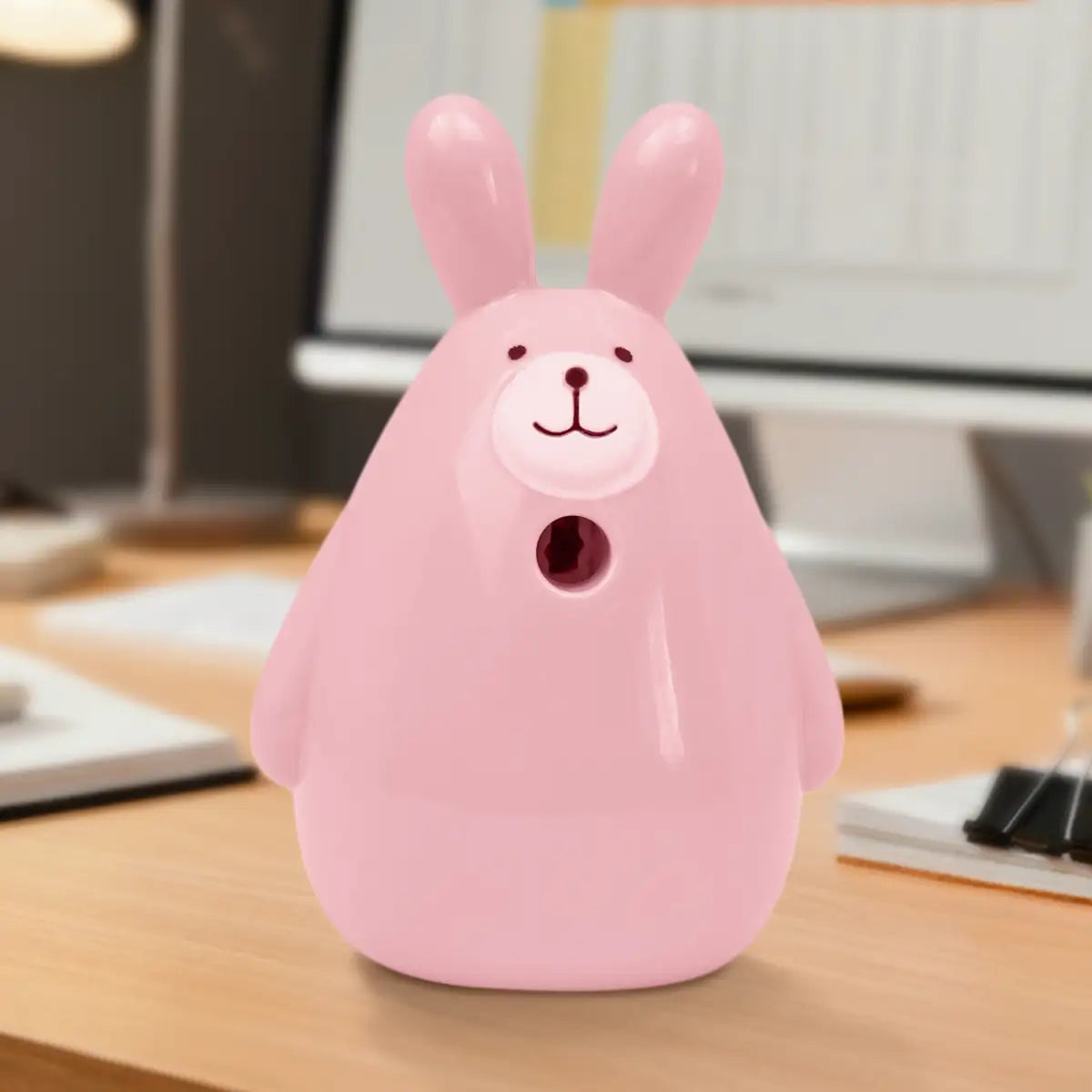 Sacapuntas en Forma de Conejo, Color Rosa