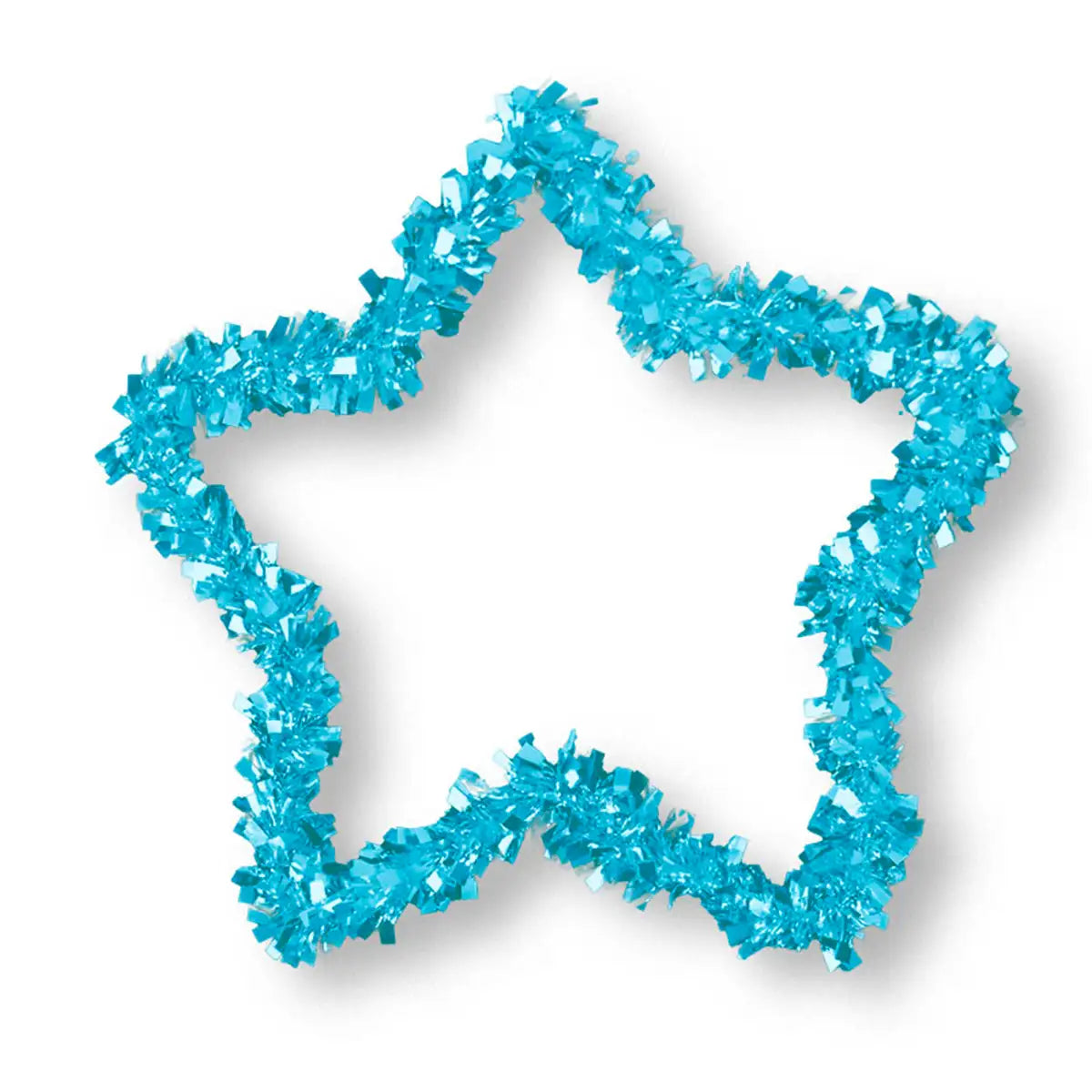 Estrella Navideña de Tinsel color Turquesa