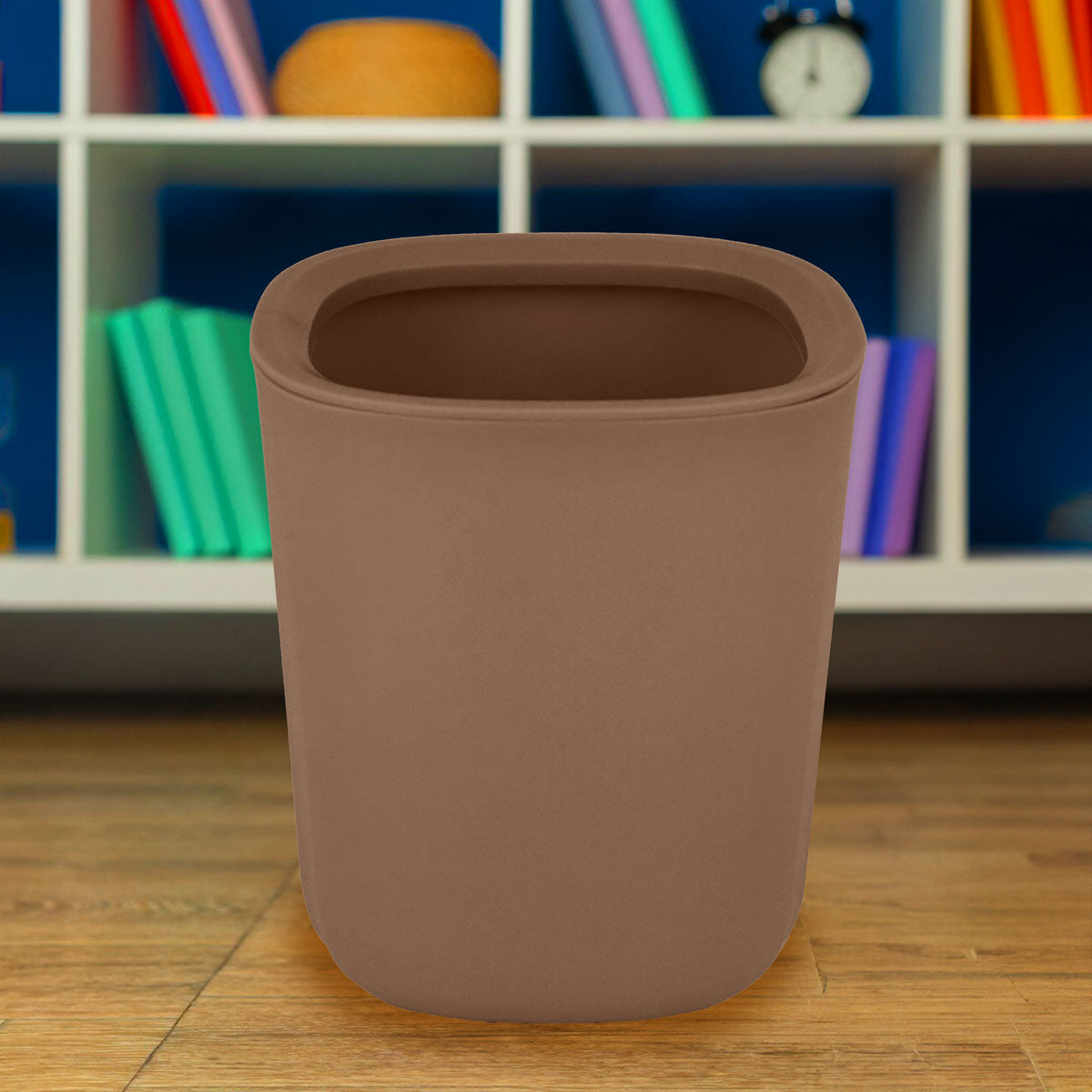 Basurero de Escritorio de Plástico, Color Café