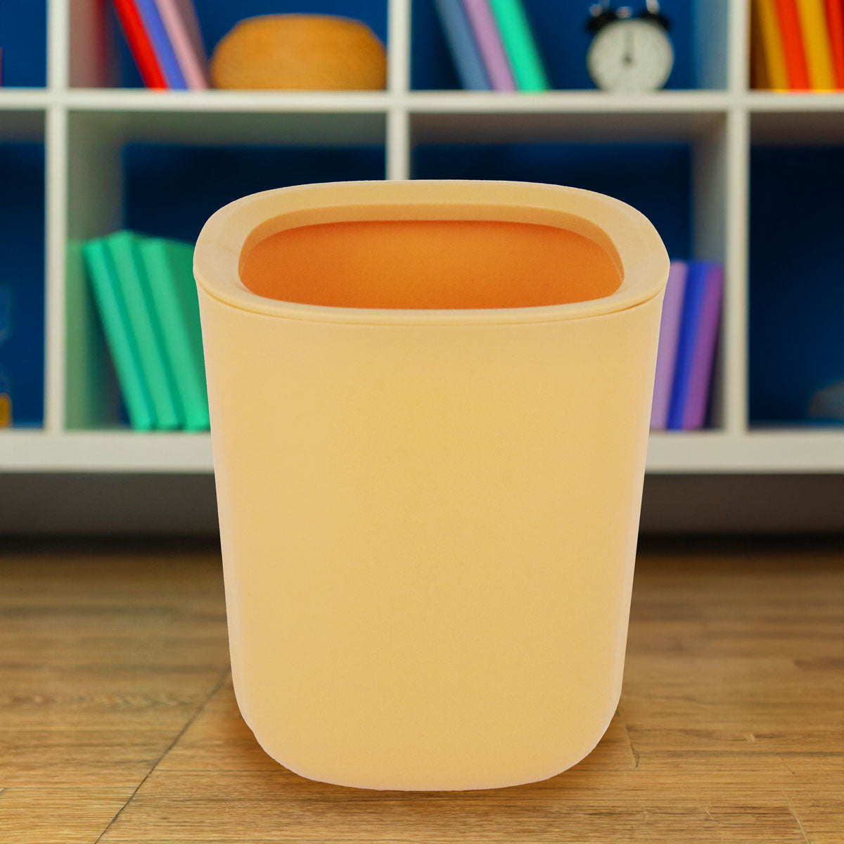 Basurero de Escritorio de Plástico, Color Amarillo