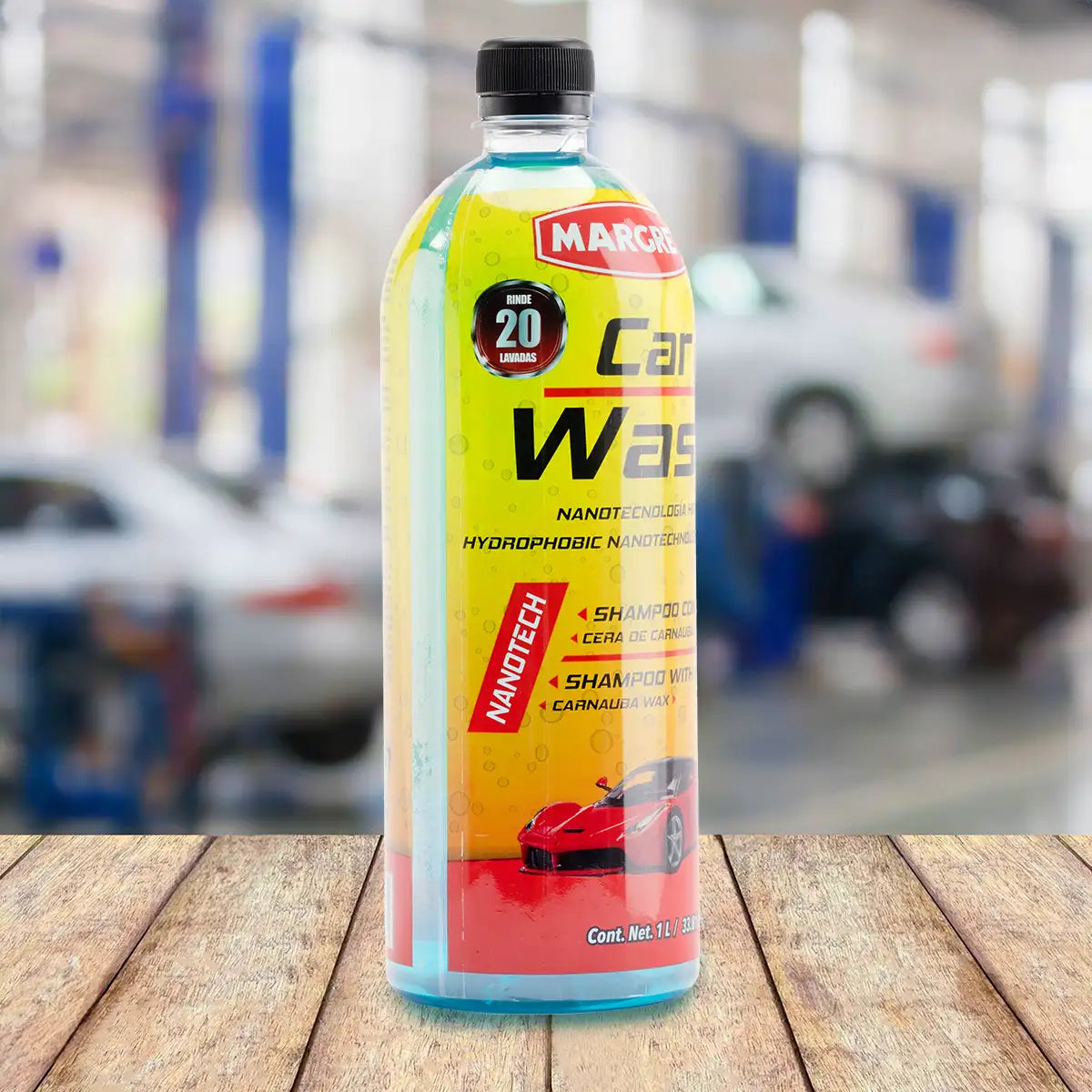 Shampoo Car Wash con Cera, 1 L, Margrey