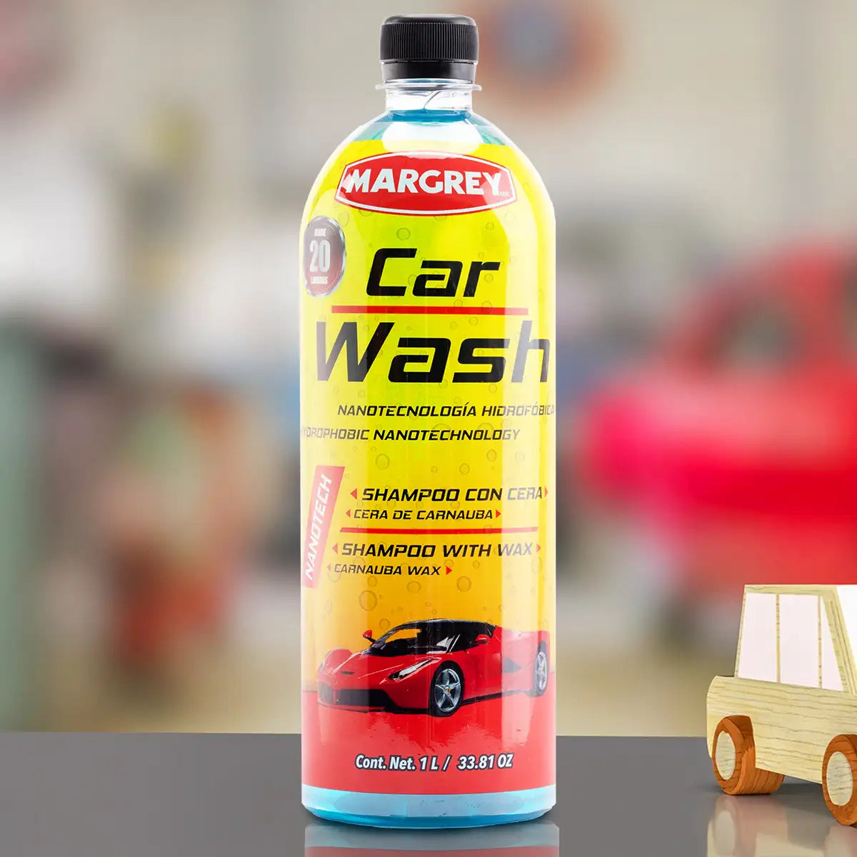 Shampoo Car Wash con Cera, 1 L, Margrey