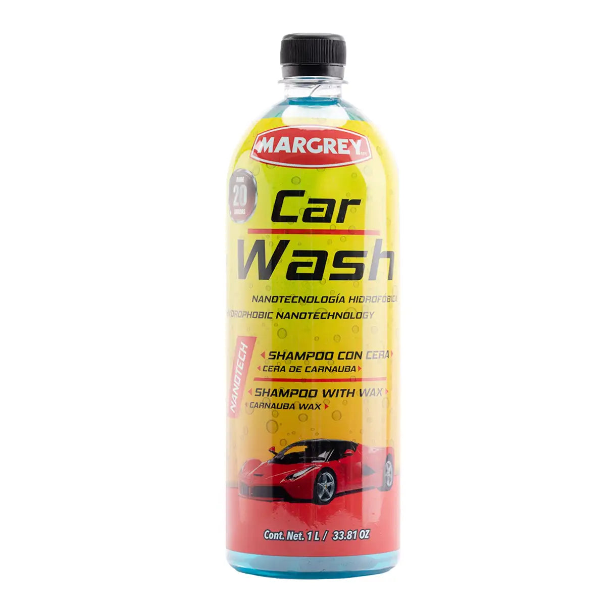Shampoo Car Wash con Cera, 1 L, Margrey
