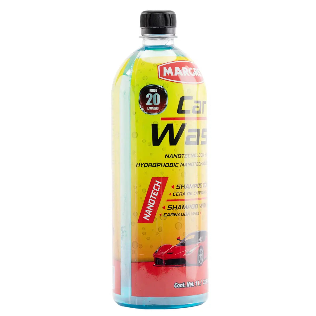 Shampoo Car Wash con Cera, 1 L, Margrey
