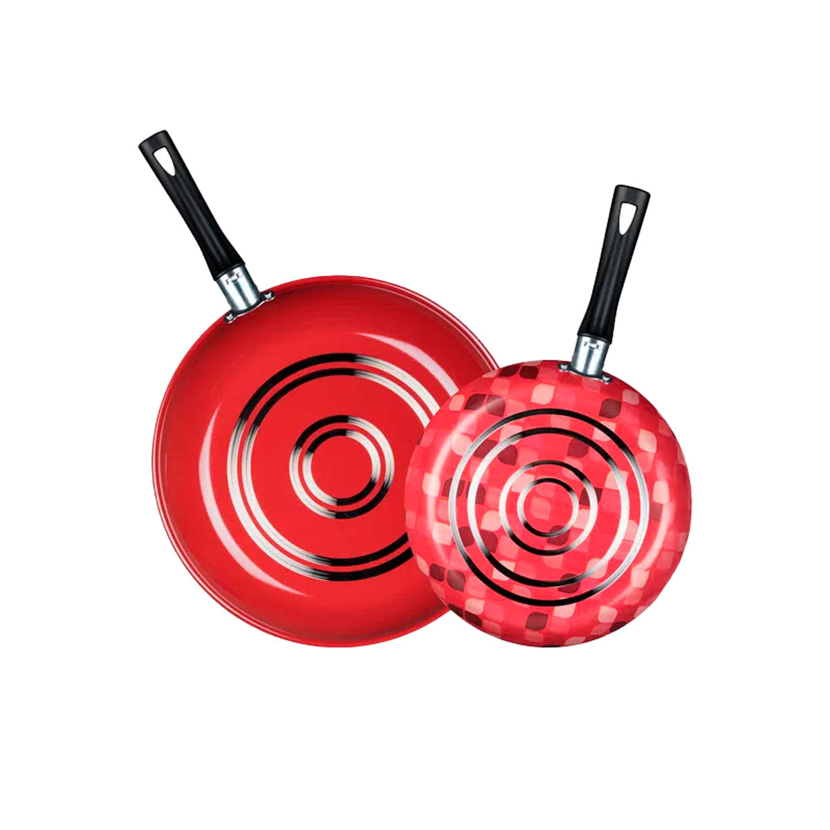 Ecko Batería Juego de Cocina, Color Rojo, 4 Pzas