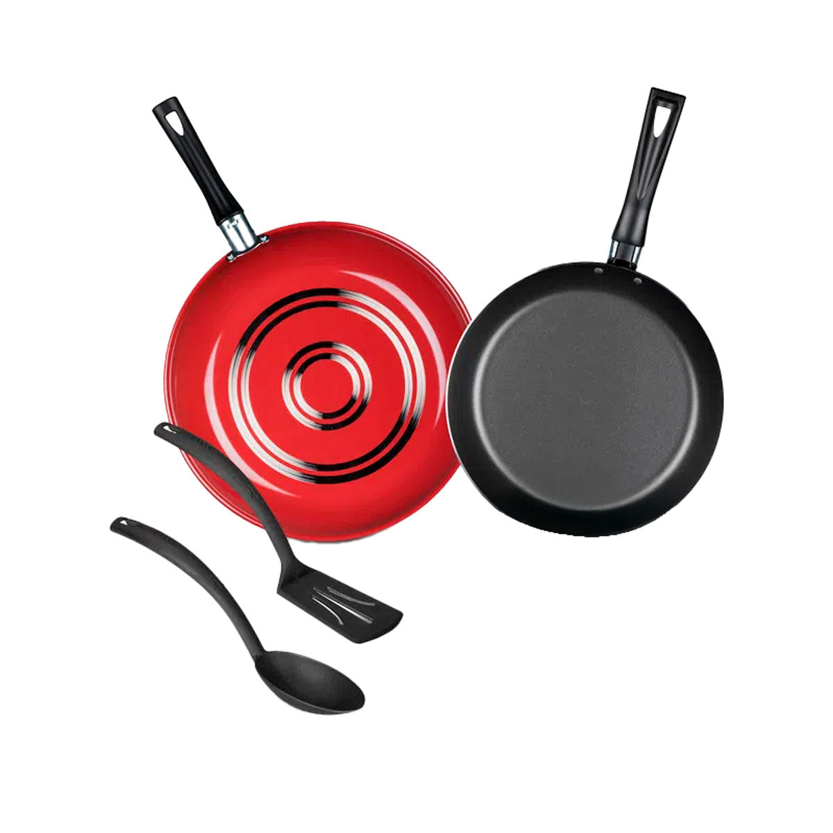 Ecko Batería Juego de Cocina, Color Rojo, 4 Pzas