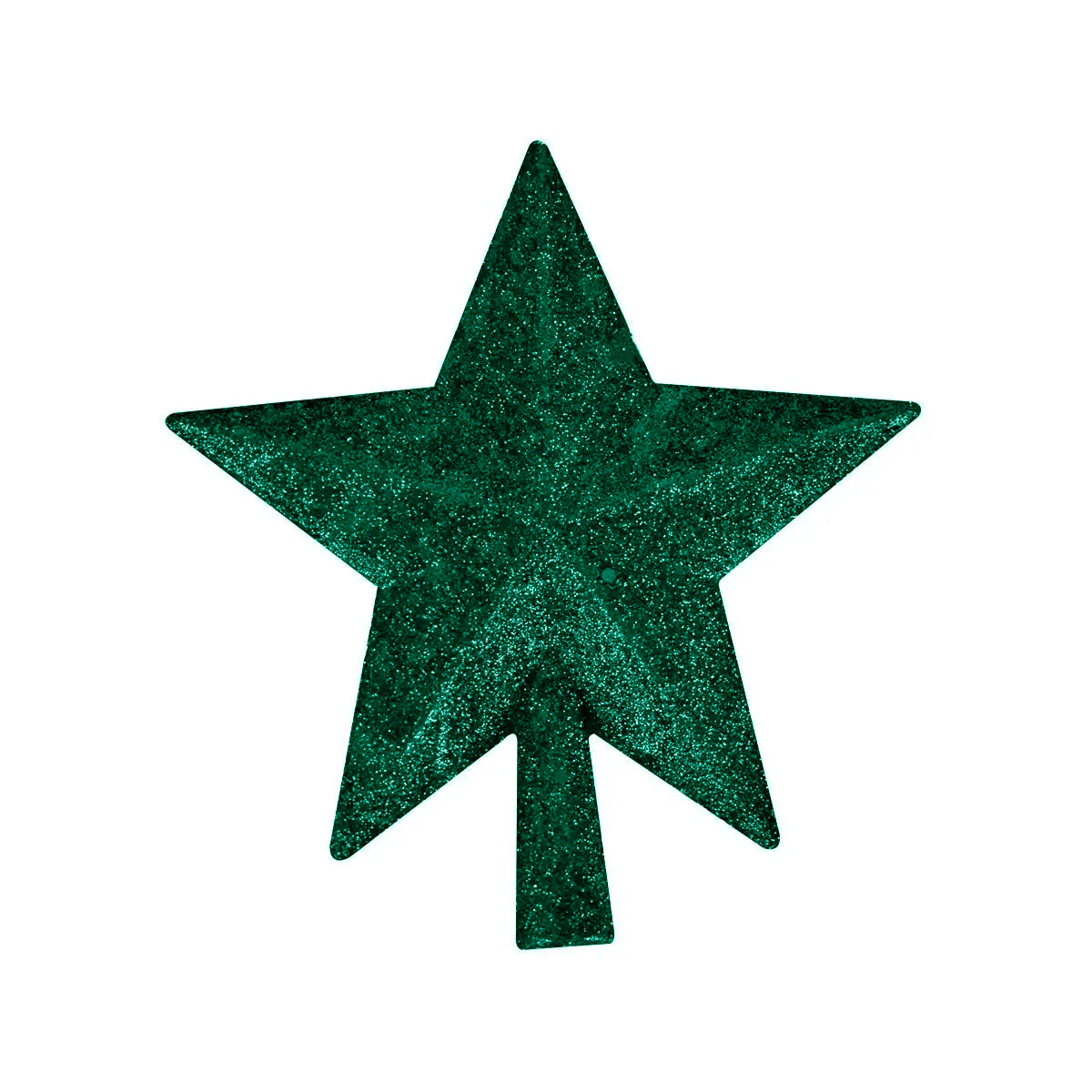Estrella de Árbol, Color Verde, Glitter