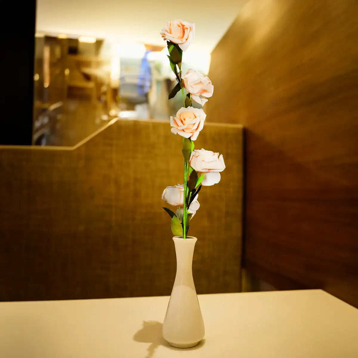 Vara con Flor Artificial, Color Melón