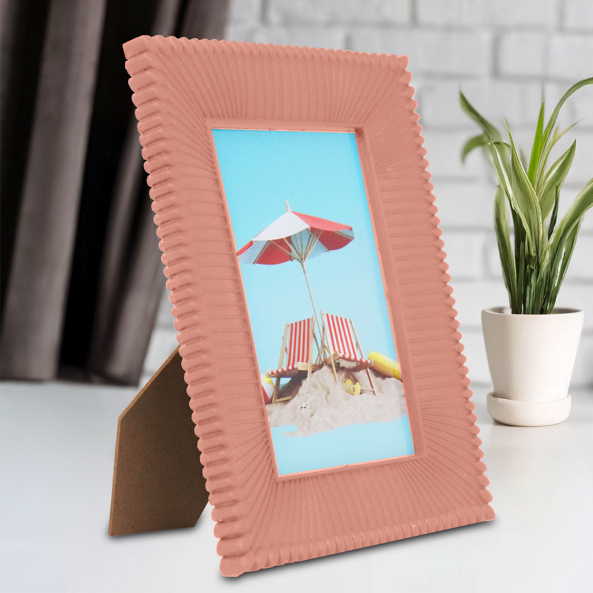 Portarretrato Concha, Color Salmón, 12x17cm