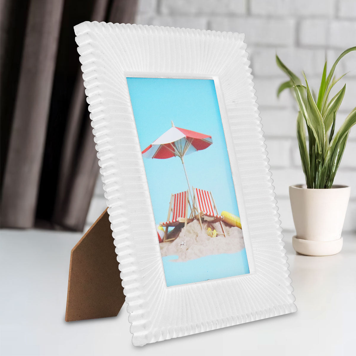 Portarretrato Concha, Color Blanco, 12x17cm