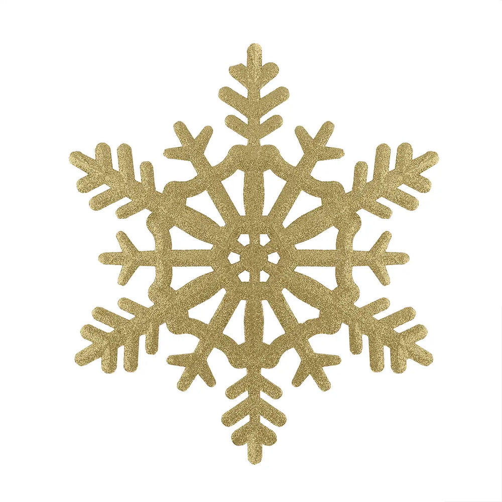 Copo de Nieve Jumbo con Glitter, Color Oro