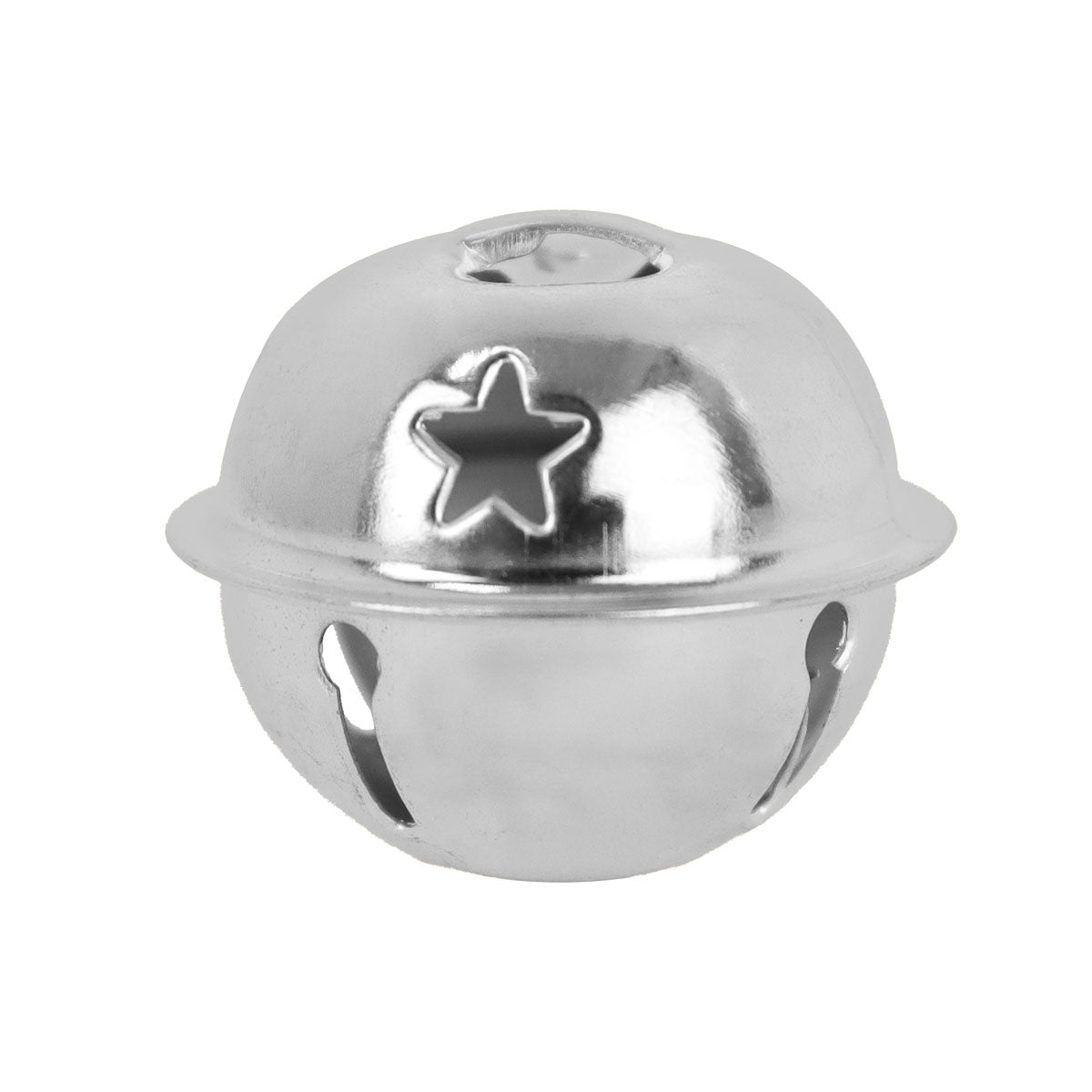 Cascabeles navideños, Color Plata, 9 pzas