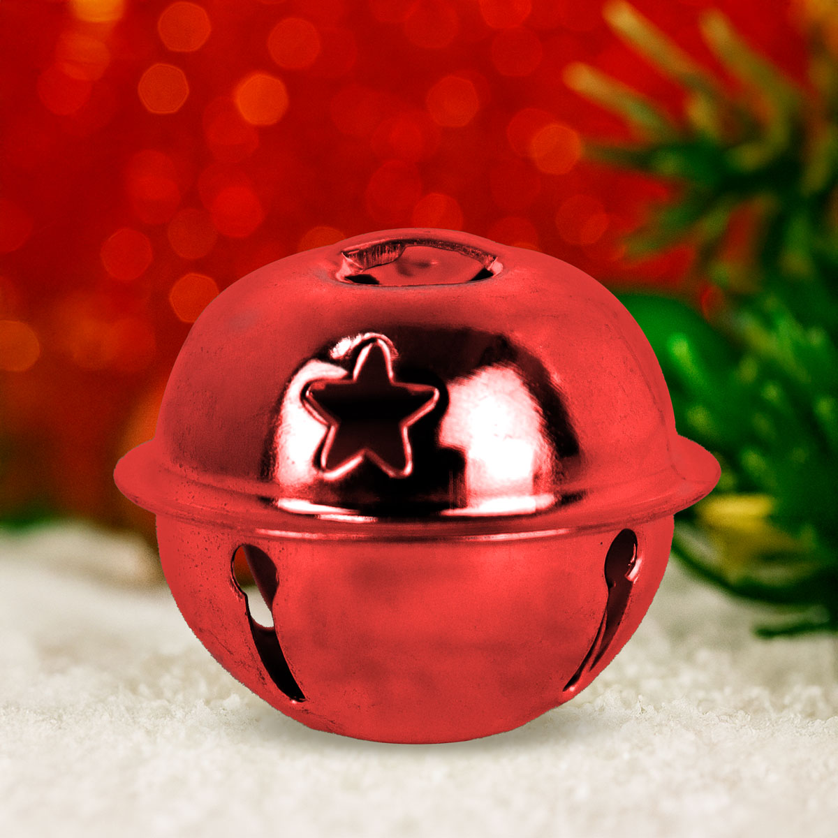 Cascabeles navideños, Color Rojo, 9 pzas